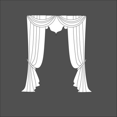 Klasik perde. pencere dekorasyon