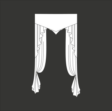 Klasik perde. pencere dekorasyon