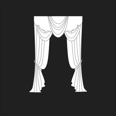 Klasik perde. pencere dekorasyon