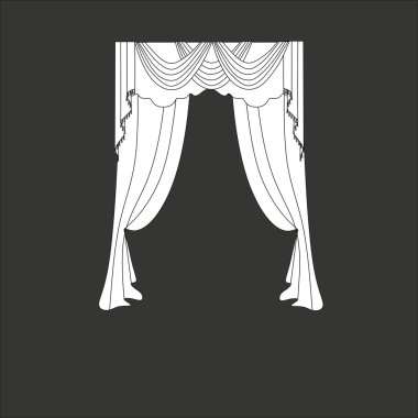 Klasik perde. pencere dekorasyon