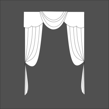 Klasik perde. pencere dekorasyon