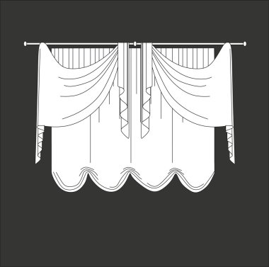 Klasik perde. pencere dekorasyon