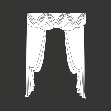 Klasik perde. pencere dekorasyon