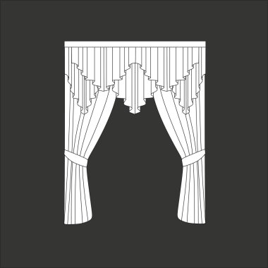 Klasik perde. pencere dekorasyon