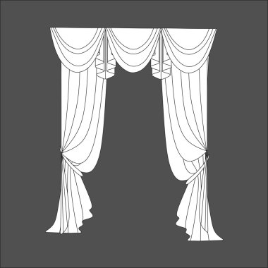 Klasik perde. pencere dekorasyon