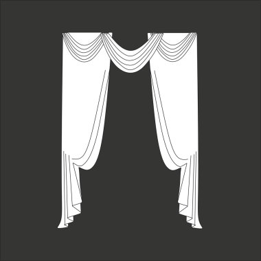 Klasik perde. pencere dekorasyon