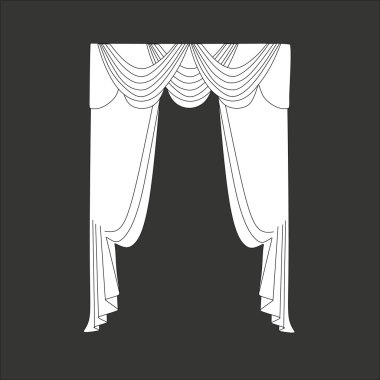 Klasik perde. pencere dekorasyon