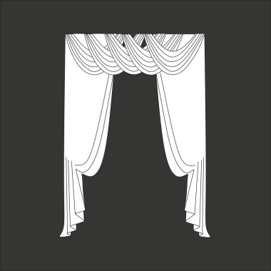 Klasik perde. pencere dekorasyon