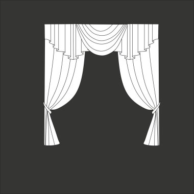Klasik perde. pencere dekorasyon
