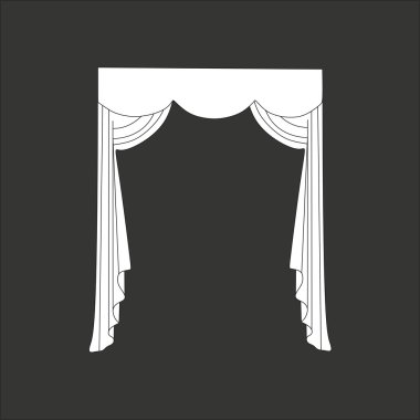 Klasik perde. pencere dekorasyon