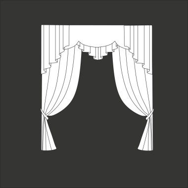 Klasik perde. pencere dekorasyon