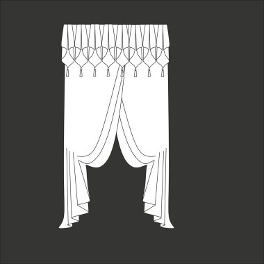 Klasik perde. pencere dekorasyon