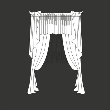 Klasik perde. pencere dekorasyon