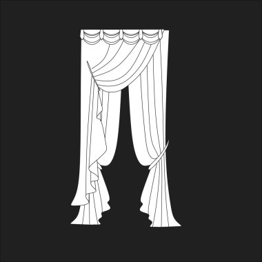 Klasik perde. pencere dekorasyon