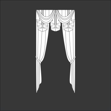 Klasik perde. pencere dekorasyon