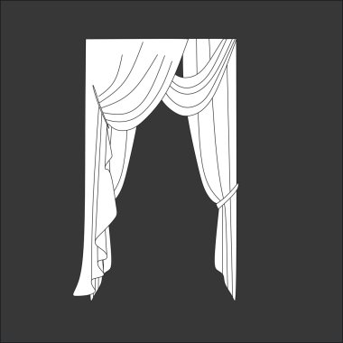 Klasik perde. pencere dekorasyon