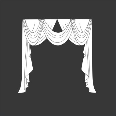 Klasik perde. pencere dekorasyon