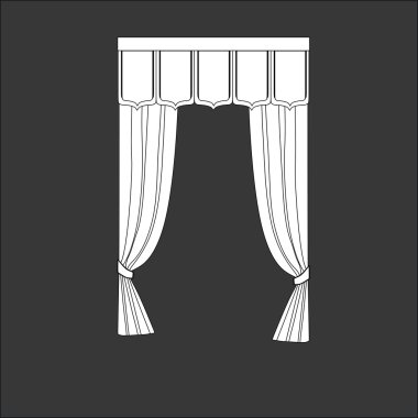 Klasik perde. pencere dekorasyon