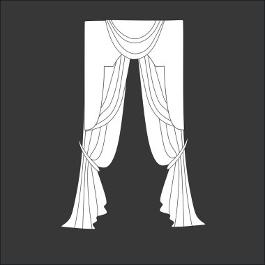 Klasik perde. pencere dekorasyon