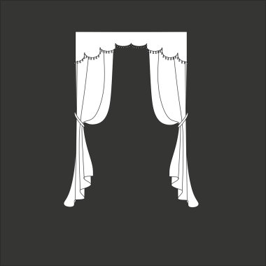 Klasik perde. pencere dekorasyon