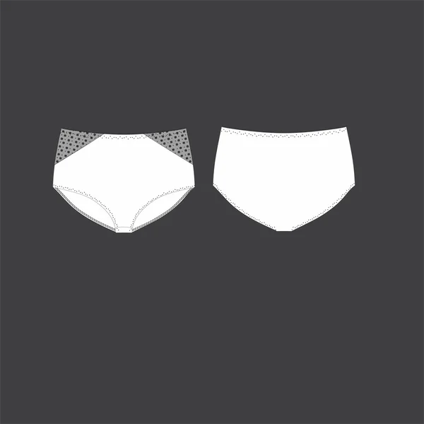 Kalhotky pro ženy. Spodní prádlo — Stockový vektor