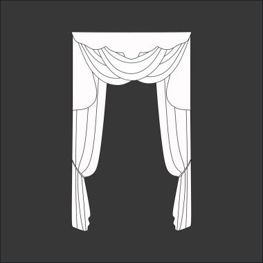 Dekorasyon pencere perdeleri kroki