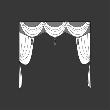 Dekorasyon pencere perdeleri kroki