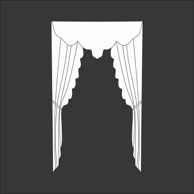 Dekorasyon pencere perdeleri kroki