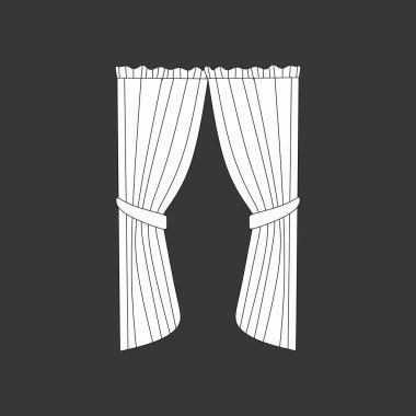 Dekorasyon pencere perdeleri kroki