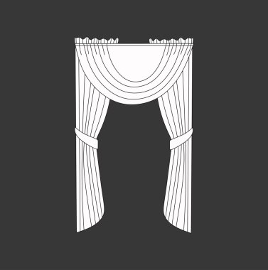 Dekorasyon pencere perdeleri kroki