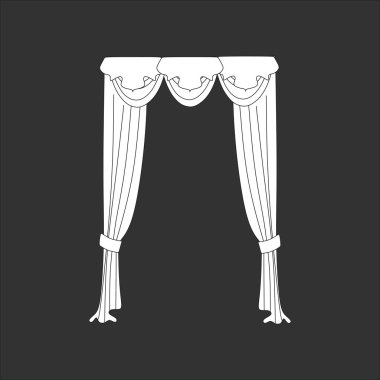 Taslak tasarım pencere perdeleri.