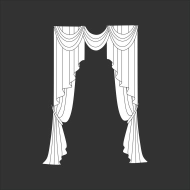 Taslak tasarım pencere perdeleri.