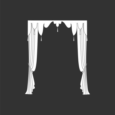 Perde, pencere lambrequin, iç dekorasyon