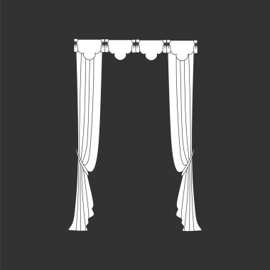 Perde, pencere lambrequin, iç dekorasyon