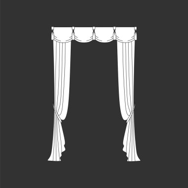 Perde, pencere lambrequin, iç dekorasyon