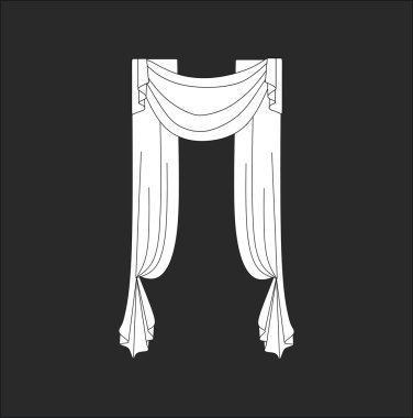 perdeler. Tasarım perde windows kroki.