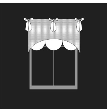 perdeler. Tasarım pencere perdeleri kroki.