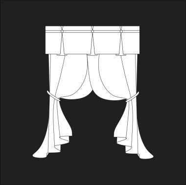 perdeler. Tasarım pencere perdeleri kroki.