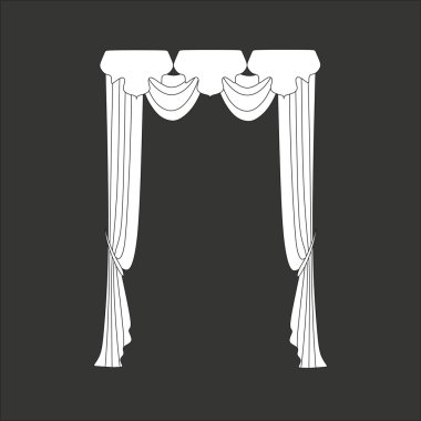 Taslak tasarım pencere perdeleri.