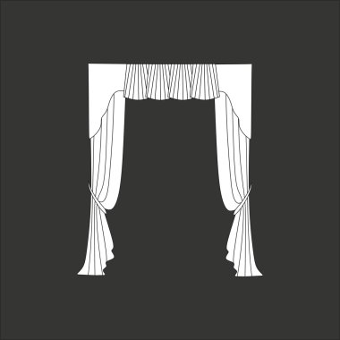 Taslak tasarım pencere perdeleri.