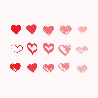 bir fırça ile çizilmiş kalp.