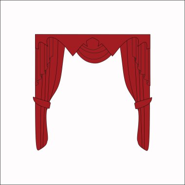 Taslak tasarım pencere perdeleri.