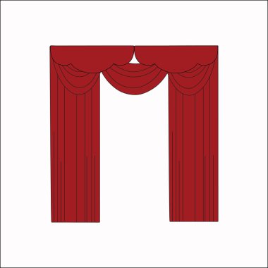 Taslak tasarım pencere perdeleri.