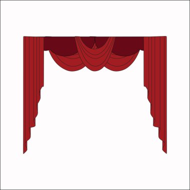 Taslak tasarım pencere perdeleri.