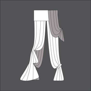 Perdeler. İç tasarım perde. iç Tekstil.