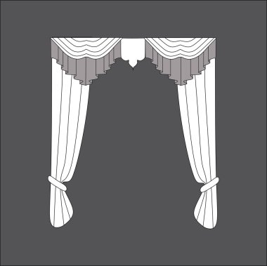 Perdeler. İç tasarım perde. iç Tekstil.