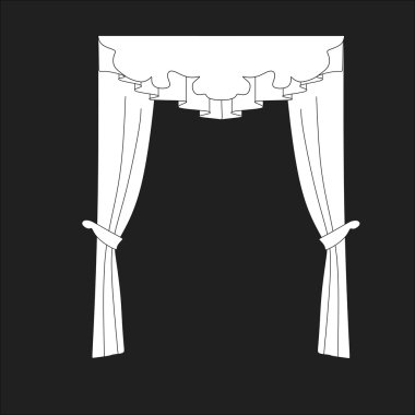 perdeler. Tasarım perde windows kroki.