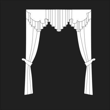 perdeler. Tasarım perde windows kroki.