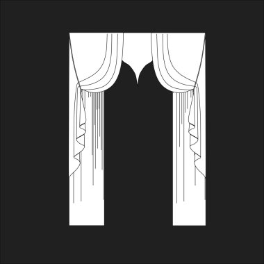 perdeler. Tasarım perde windows kroki.
