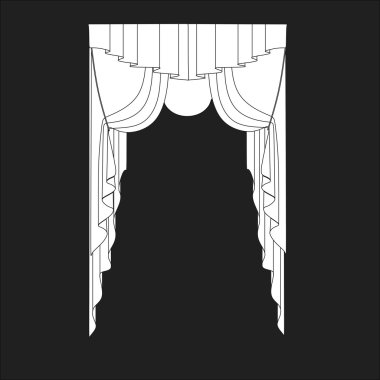 perdeler. Tasarım perde windows kroki.